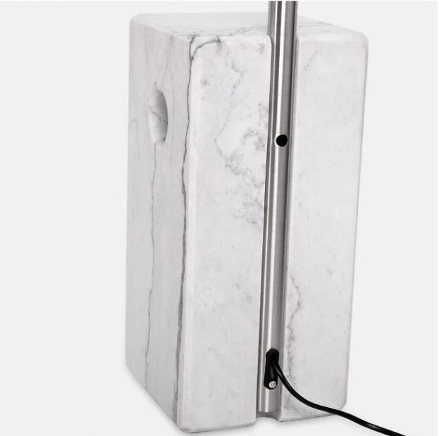 Nordic Design Industrial Fishing Marble Base Floor Lamp Led E27
